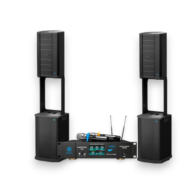 Karaoke System Bose F1 Model 812 Flexible Array Loudspeaker and Subwoofer Pair with Singsound Tek DSP4200