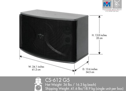 CS-612 G5 PRO 600 WATTS KARAOKE VOCAL SPEAKERS (PAIR)