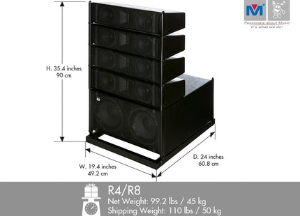 Loa Line Array chủ động nhỏ gọn R4/R8 1100 Watt (Đơn)
