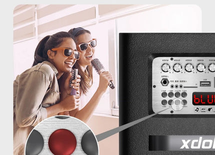 Xdobo Thunder 1978 150W Âm thanh công suất cao Siêu trầm Âm thanh nổi DJ Loa Bluetooth Không dây di động Hộp tiệc Karaoke BT Boombox